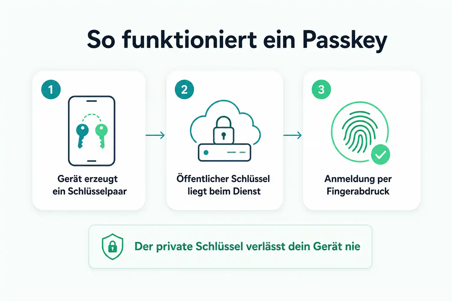 Infografik: Passkeys erklärt, das Ende der Passwörter?