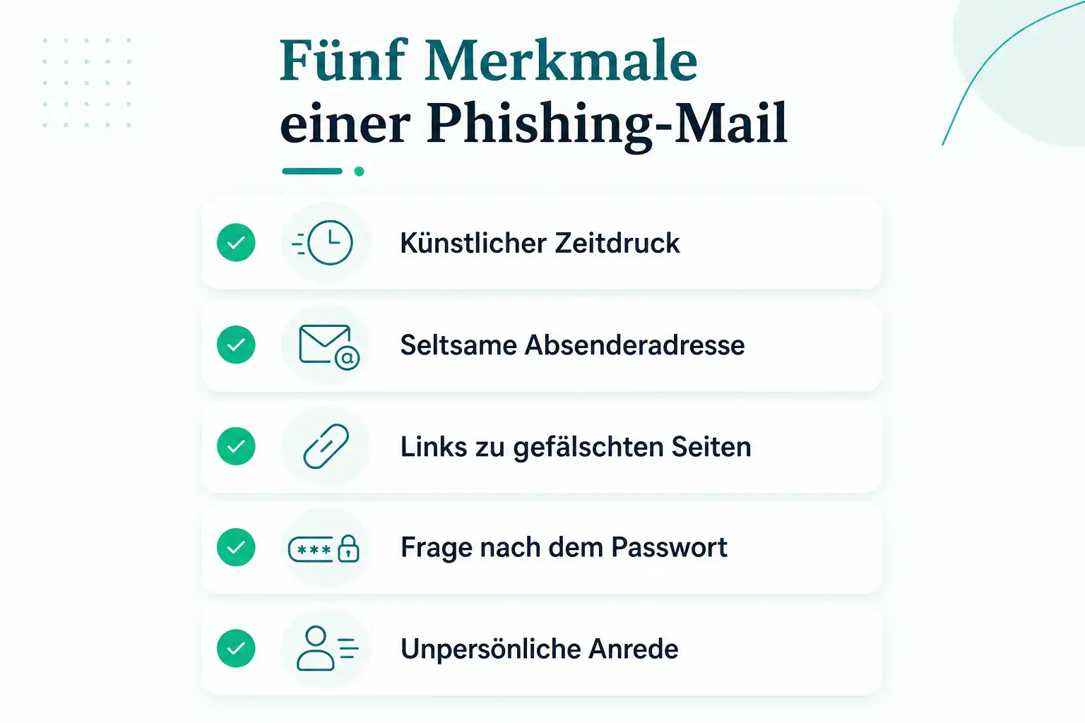Infografik: Phishing erkennen: die häufigsten Maschen und wie du sie durchschaust